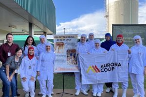 A Aurora Coop – um dos maiores conglomerados agroindustriais do país – foi uma das primeiras empresas brasileiras a aderir ao Programa Nacional de Abate Humanitário, em 2009, iniciativa pioneira na política de bem-estar animal que, atualmente, tornou-se uma prioridade na indústria de processamento de carnes